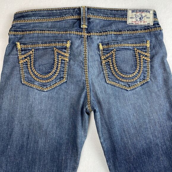 True Religion Women's Low Rise Skinny Jean Casual Y2K Western Biker-30 - Picture 7 of 12